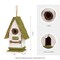 Set of 2 10.5"H Distressed Solid Wood Pigeon Loft Decorative Outdoor Garden Birdhouse